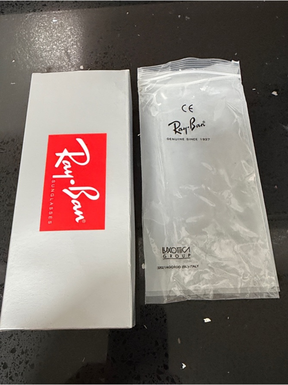 Ray-Ban Sunglasses Box (BOX ONLY) Original Packaging w/ Clear Protective Pouch